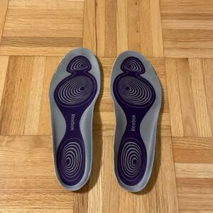 Reebok Women's Gray and Purple Insoles - Size 5-7